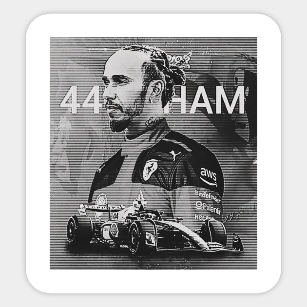 Lewis Hamilton @ Ferrari Sticker by McCann Made